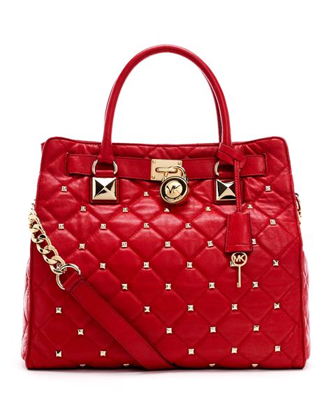 michael kors handbag hamilton quilted large tote|Michael Kors saffiano leather tote.